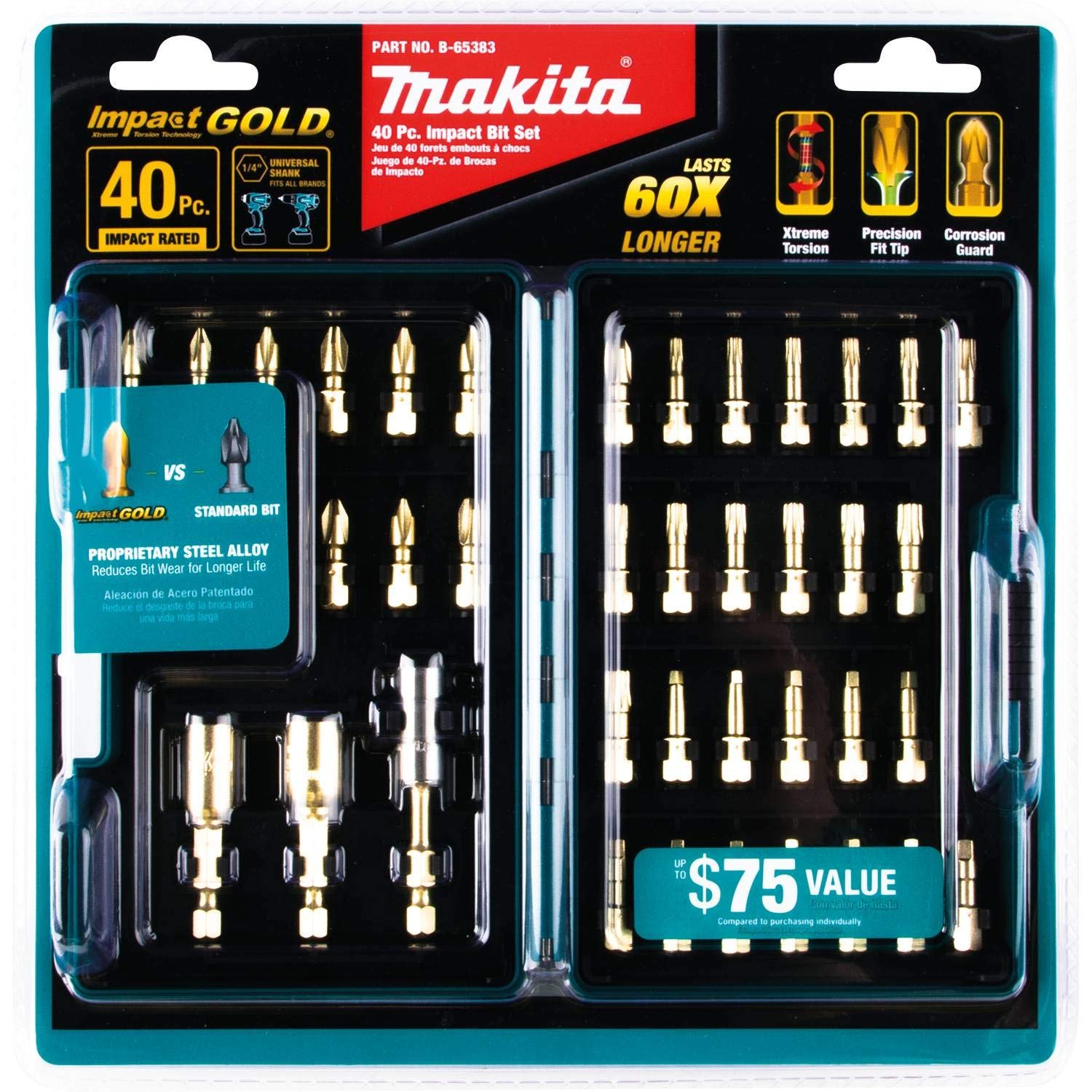 Makita B-65383 Impact Gold 40 Pc 
