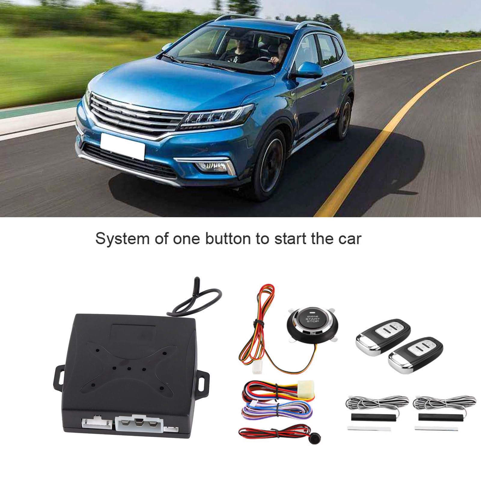 Tissting Alarma Coche Universal, Arranque Remoto Entrada Sin Llave Boton Encendido Motor Control Distancia Vehiculo