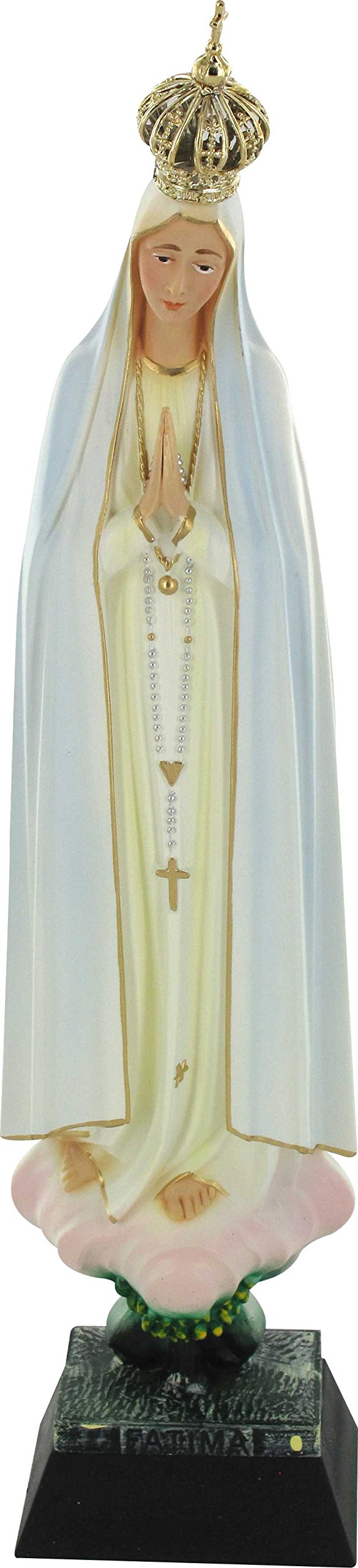Ferrari & Arrighetti Statua Madonna di Fatima Dipinta a Mano (Circa 20 cm)