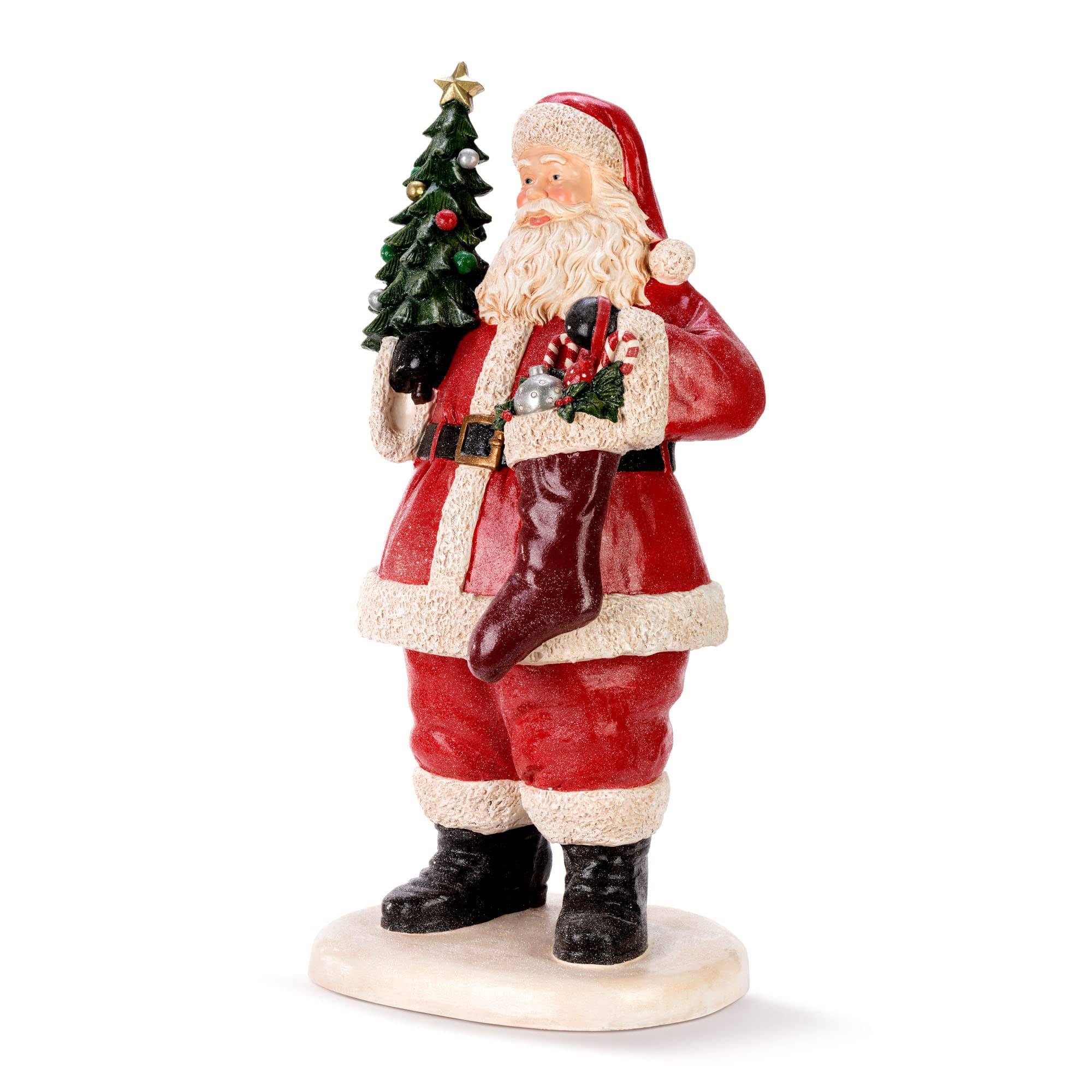 Amazon.com: DEMDACO Santa with Christmas Tree Red and White