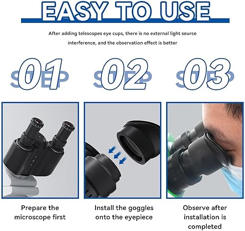 Miniatura 3 de 2 copas binoculares de repuesto, 1.063 in de diámetro interior, plegables, de goma, protectores de ojos (las copas no son curvas alrededor de tu