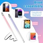 Bopomofo 2PCS Stylus stylo pour écran tactile, haute sensibilité & Barre de métal, embout en fibre, pas de charge, compatible avec iPhone iPad Android Microsoft Surface Nintendo Switch Touch Écran