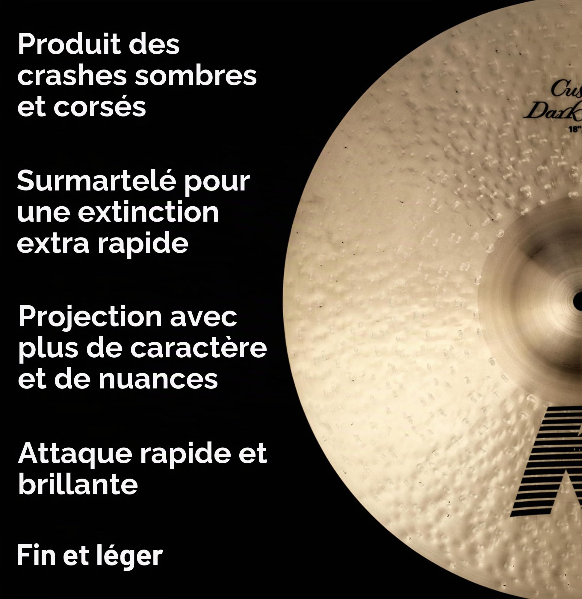 Zildjian K Custom Series - 18" Dark Crash Cymbal