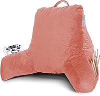 Vista 11 de Clara Clark - Almohada de lectura con espuma viscoelástica triturada, incluye 2 almohadas de soporte para el cuello y la zona lumbar, diseñada