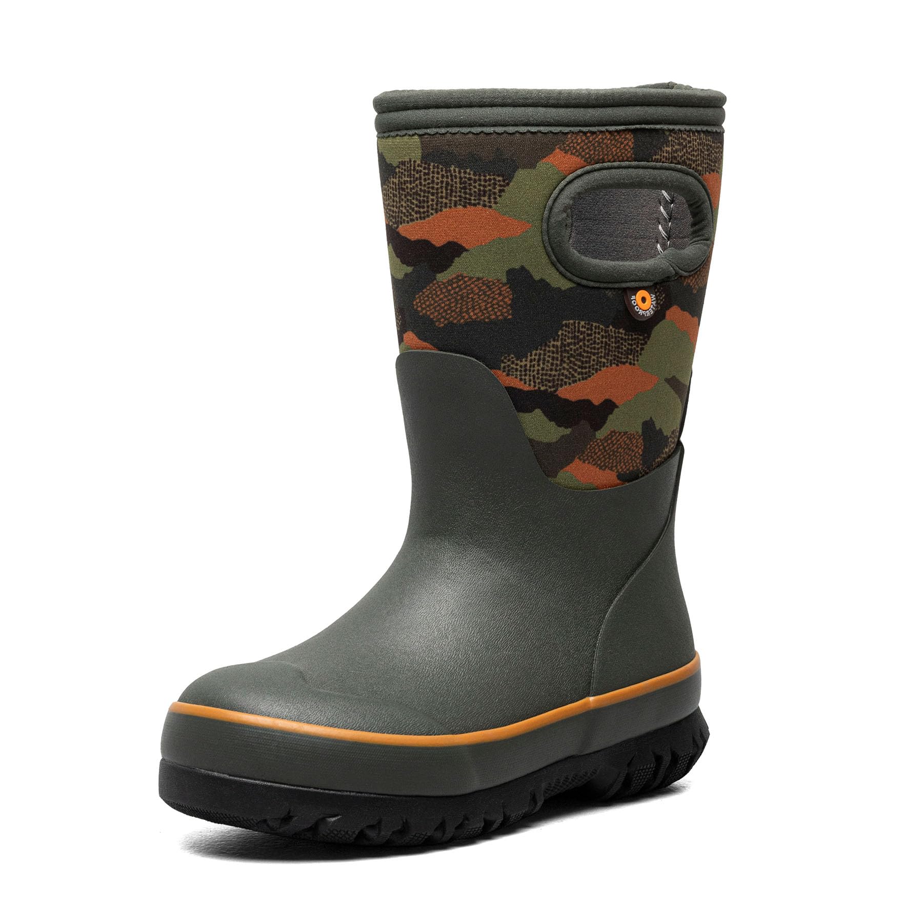 BOGS Grasp Kids Waterproof Rain Boots – Insulated for Winter, Snow & Mud with Easy Pull-On Handles for Toddlers, Boys & Girls, All-Weather Protection