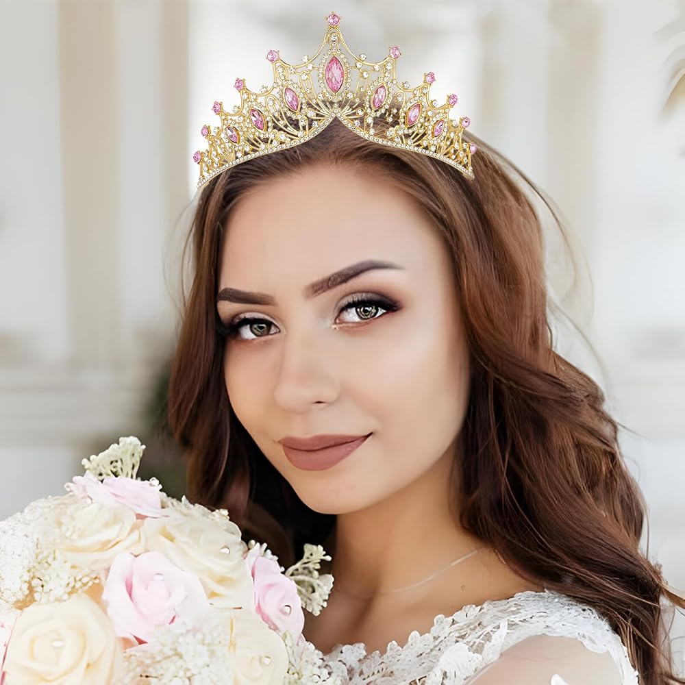 Couronne Princesse Shiny Diadème Femme Fille - Bijou Mariage Photographie Fête