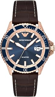 Emporio Armani Men's Watch N/A Quartz/3-Hand Date Work 42MM Case Size with a Pro-Planet Leather Bracelet AR11556