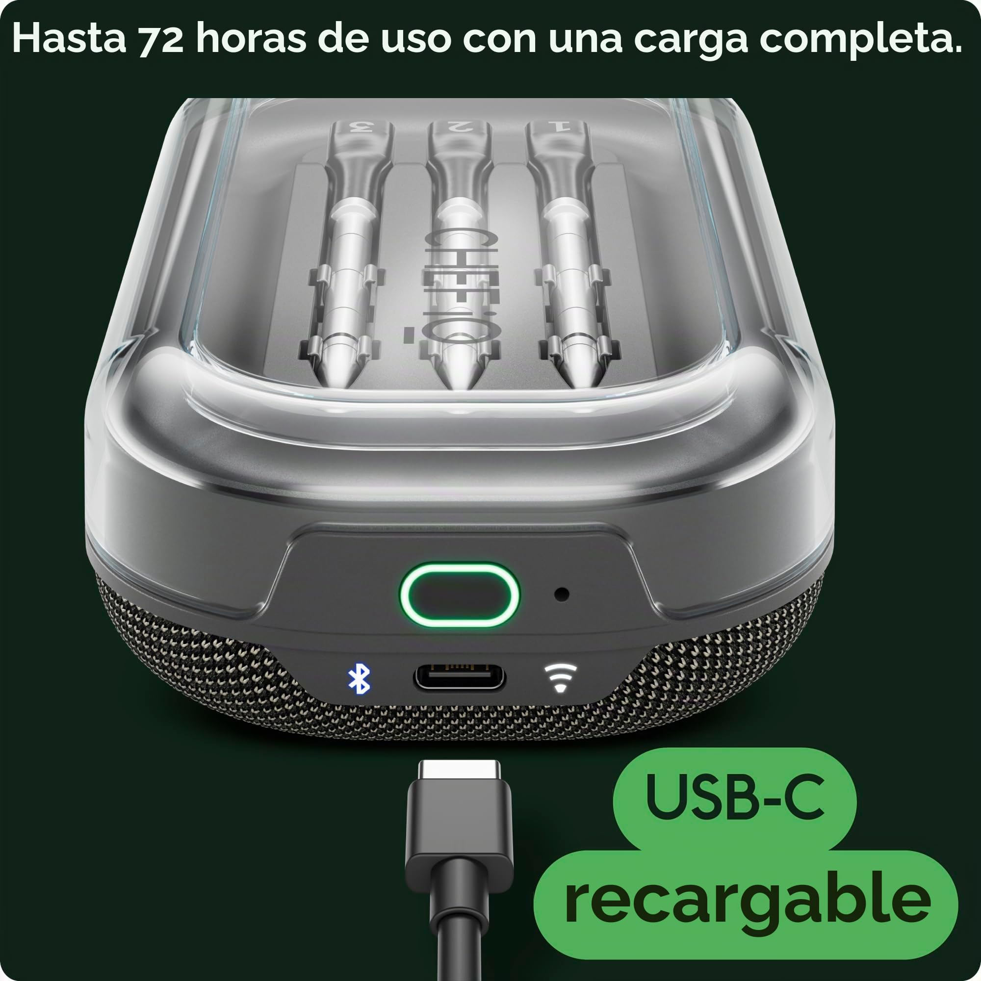 CHEF iQ Sense Smart - Termómetro inalámbrico para carne con 3 sondas ultrafinas, rango ilimitado Bluetooth, termómetro digital de alimentos para monitoreo remoto de parrilla de barbacoa, horno