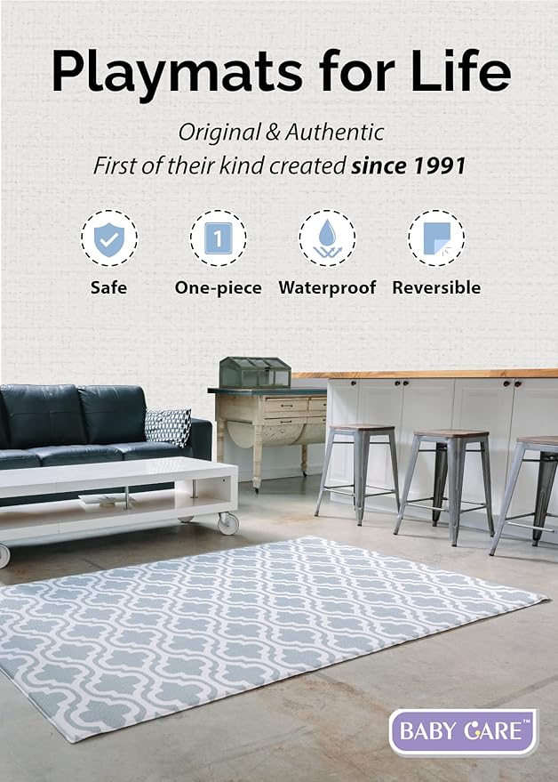 Baby Care Play Mat Grande - Azul Marroquí - 210 x 140 cm miniatura 2