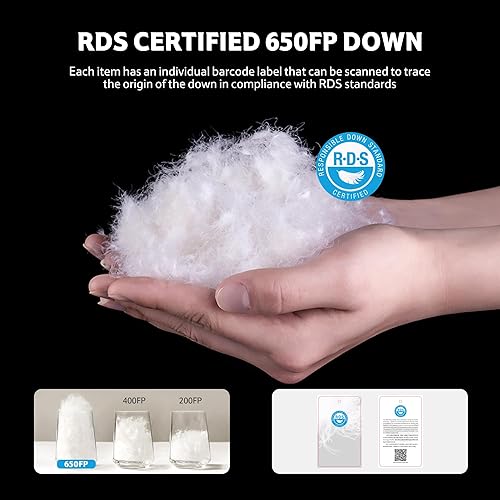 Miniatura 2 de Naturehike Saco de dormir ultraligero de plumón de 650 FP para adultos, sacos de dormir impermeables a 42  para camping, senderismo, viajes, con