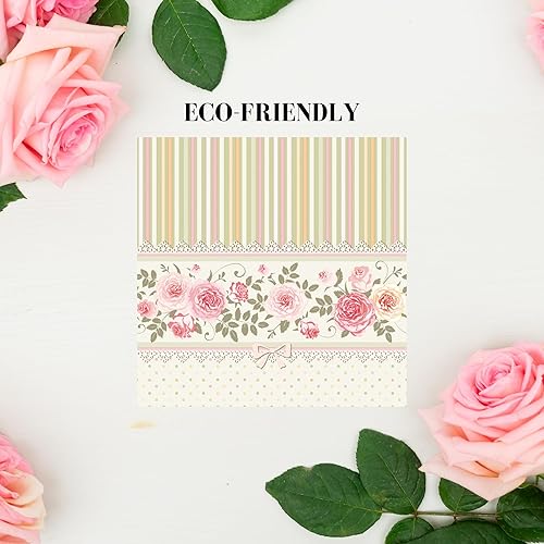 Miniatura 42 de Servilletas de papel de 20 unidades de 13 x 13 pulgadas, 3 capas con patrones estampados de rosas, servilletas de cóctel para arte, cena y fiesta