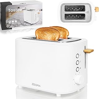 Zeegma Tostee Toaster 820W, 2 Slices, Defrost and Heating Functions, Cooking Time Adjustment, Crumb Tray, Stainless Steel …