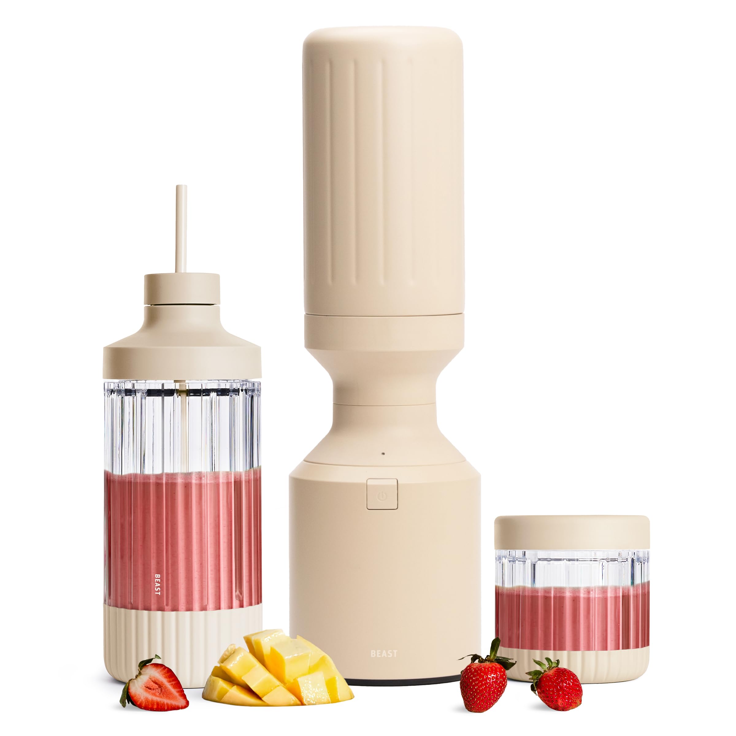 Beast Blender Tonal 1000W - Frullatore Con Bottiglia In Acciaio Inox E Tappo Con Cannuccia, Per Frullati E Salse, Design Cucina - 3