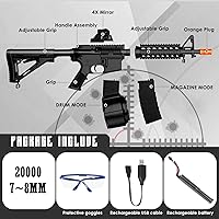 Vista 3 de Juguete eléctrico de gel, manual y automático, incluye tambor y gafas con 120 pies para juego de equipo al aire libre, a partir de 14 años