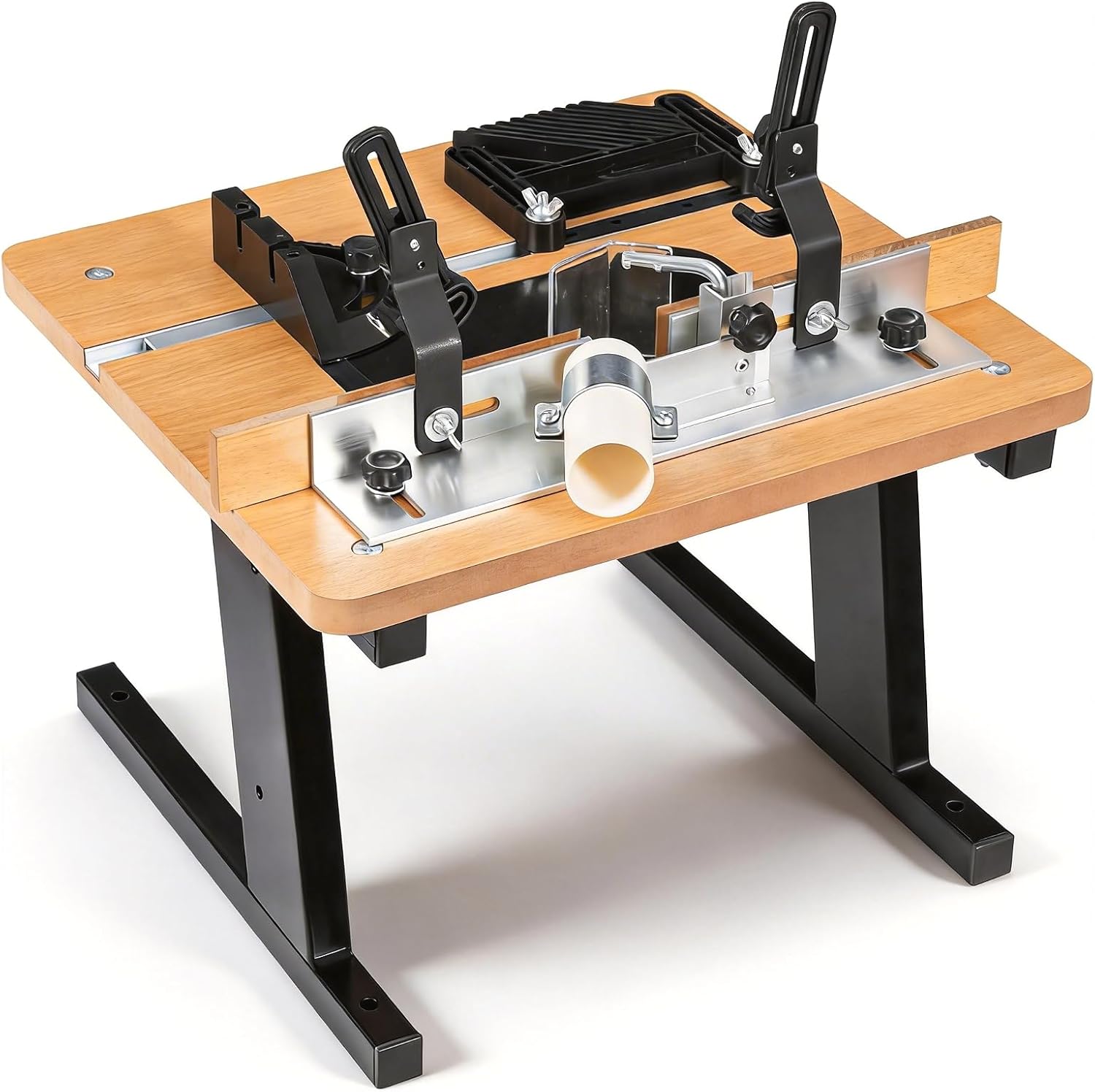Router Table with Stand and Adjustable Fence, Woodworking Router Table, MDF Routers Tables, Benchtop Precise Routing Table Craftsman Tool for Woodworking 16.93" L x 15.75" W