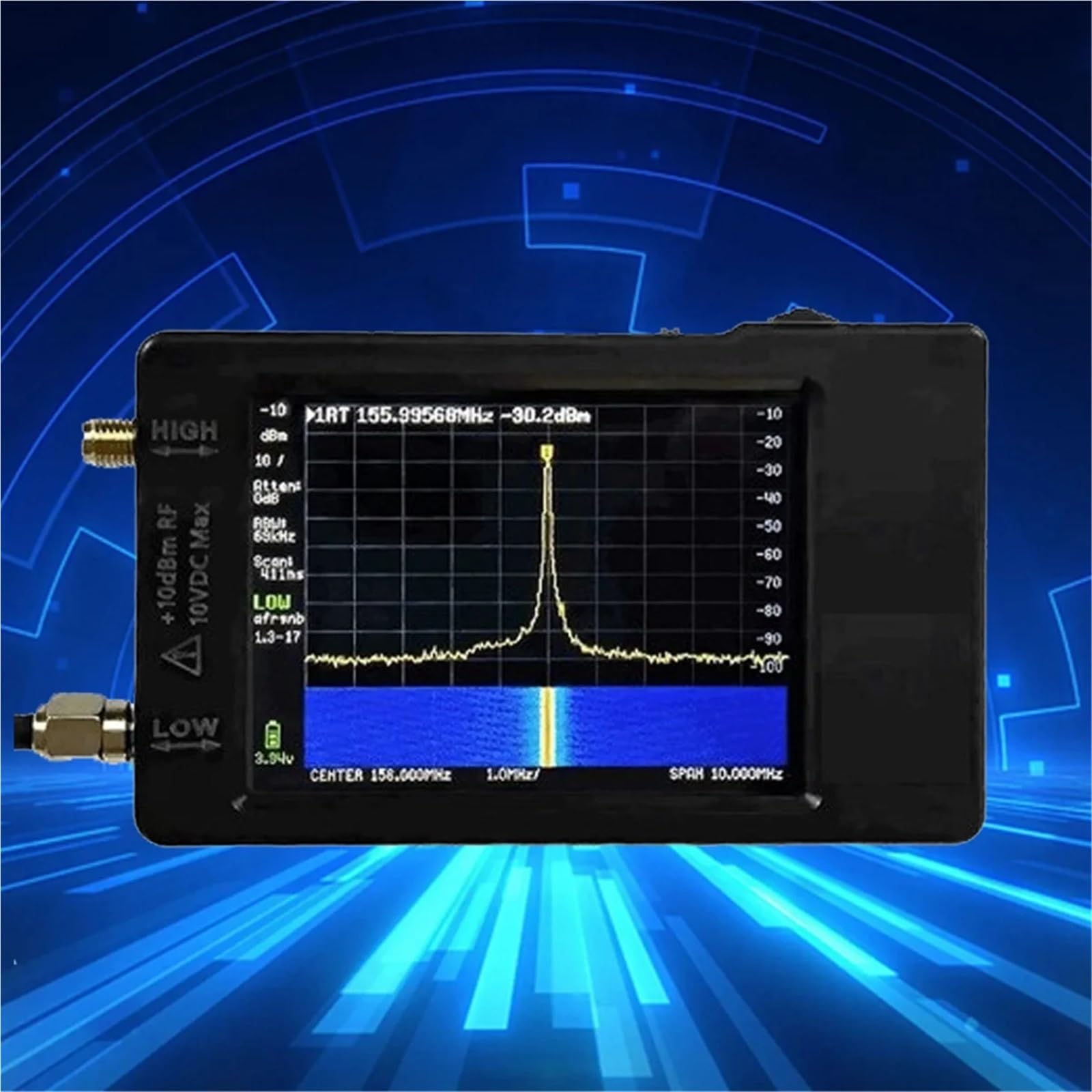 Analizador de Espectro, Analizador de espectro portátil de 2,8 pulgadas, 100 kHz-960 MHz, resistencia táctil, 320 x 240, multifunción.