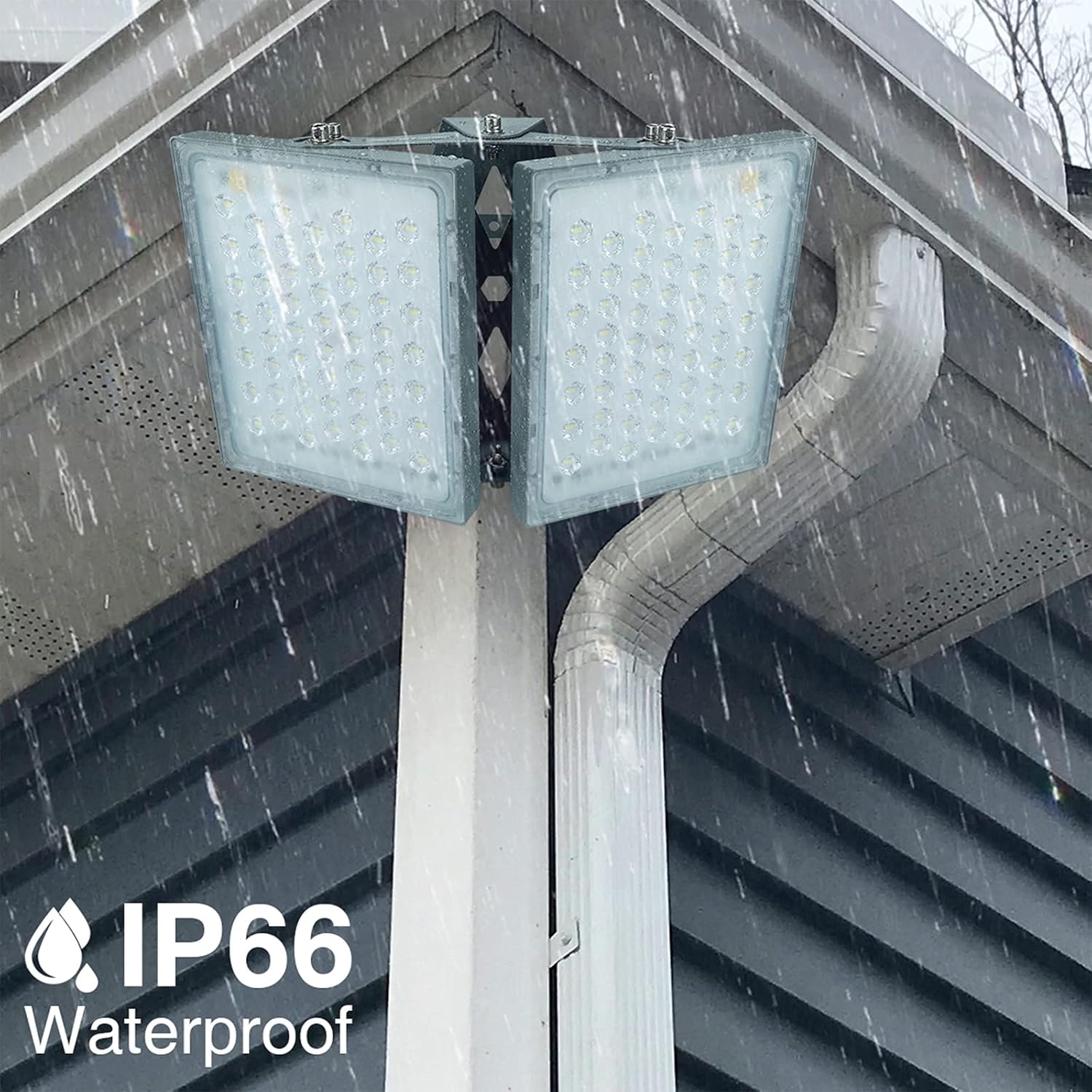 STASUN LED Flood Light Outdoor, 200W 18000lm Outdoor Lighting, 5000K Daylight White, Adjustable Heads, IP66 Waterproof Outside Security Floodlights for Yard, Court, Stadium, Parking Lot