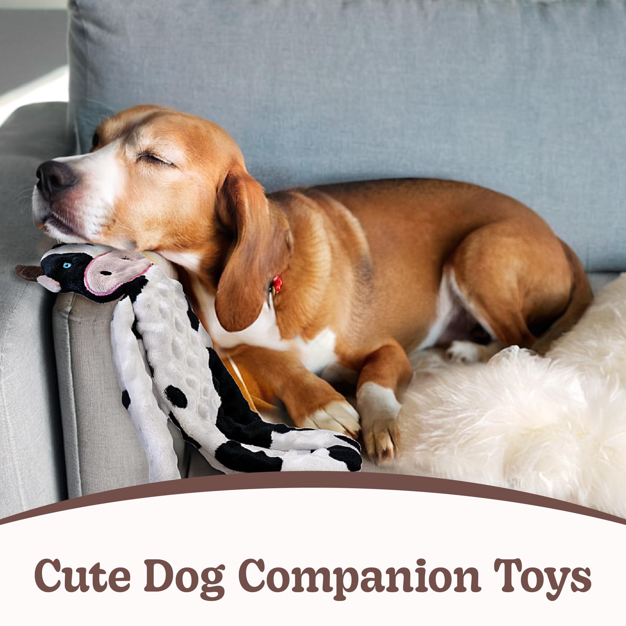 SHARLOVY Dog Toy without Filling, Squeaky for Large Dogs Crinkling Toy for Puppies Interactive Plush, Durable, for Aggressive Chewers - Image 4