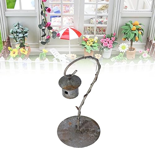 Miniatura 5 de Casa de muñecas en miniatura a escala 1/12, muebles de casa de muñecas a escala 1:12 1:6 modelo de cobertizo de pájaros en miniatura de aluminio,