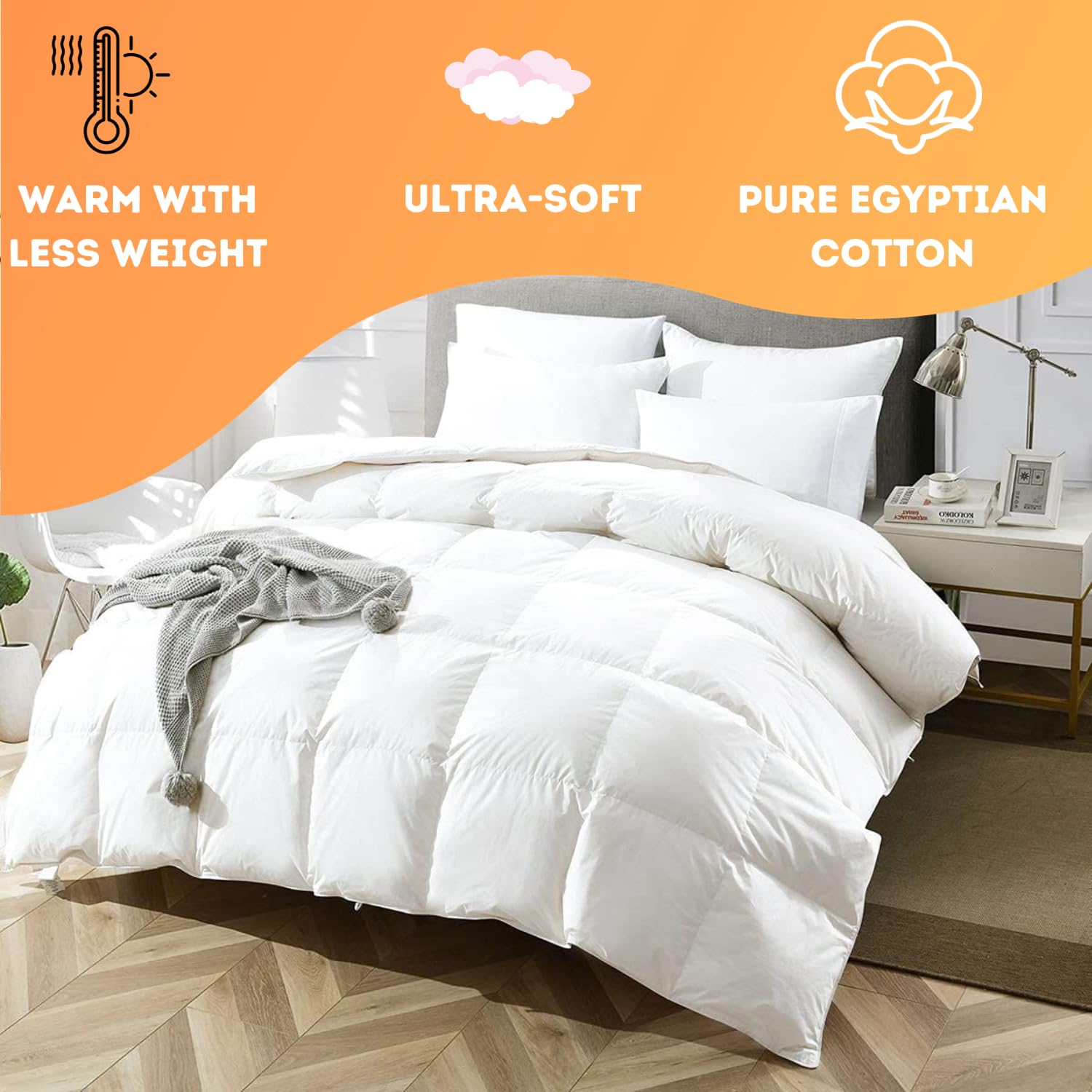 Pashmina 10.5 Tog Super King size Comforter Warm and Anti Allergy Hotel