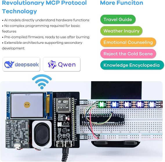 LAFVIN AIoT Starter Kit, ESP32-S3 AI Voice Control Electronics Starter Kit, DHT11 Temperature Humidity Sensor, Servo, Relay for Smart Home & IoT DIY Projects