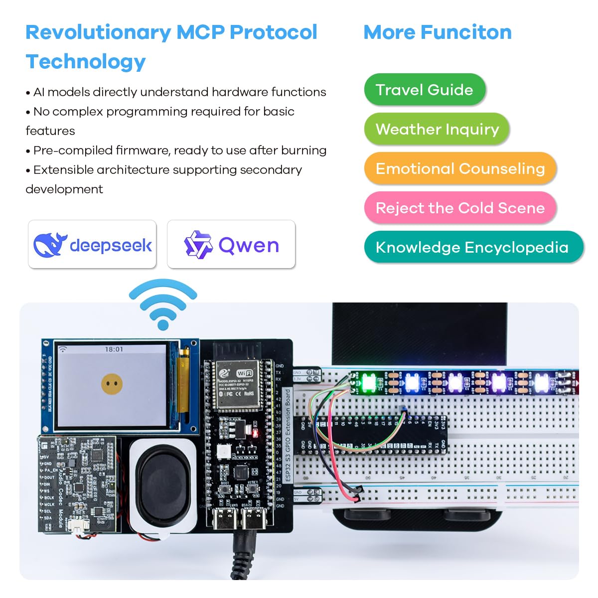 LAFVIN AIoT Starter Kit per ESP32-S3 con Tutorial sull'interazione AI e IoT Compatibile con Arduino IDE