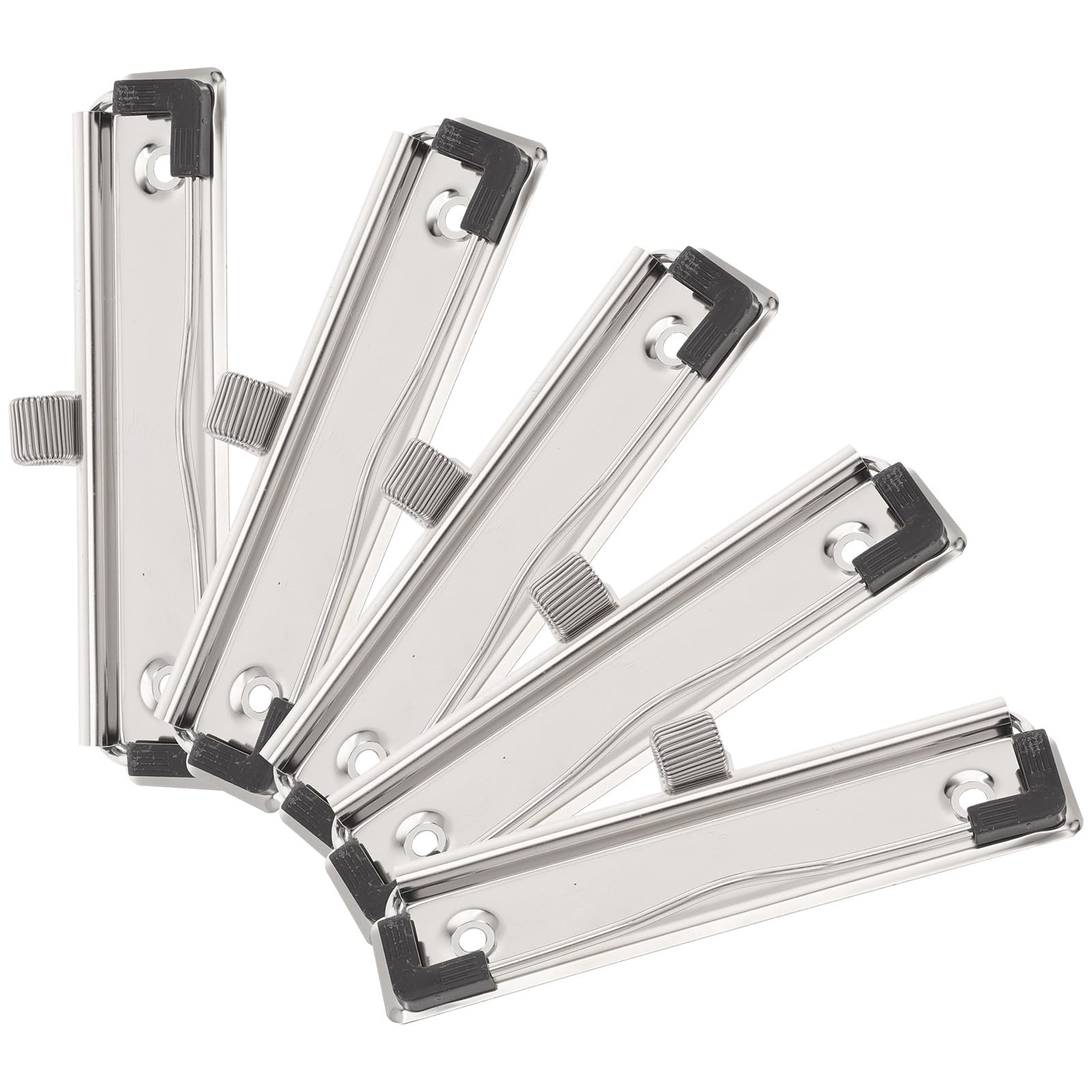 Set 5 Clip per Appunti Montabili in Metallo 10cm, Morsetti Robusti per Forniture per Ufficio, Clip Portablocco Resistenti per Insegnanti e Cancelleria da Scrivania