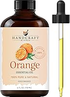 Handcraft Blends Orange Essential Oil 4oz - 100% Pure Natural Premium Grade for Diffuser, Aromatherapy, Skin Care, Massage, Soap Making