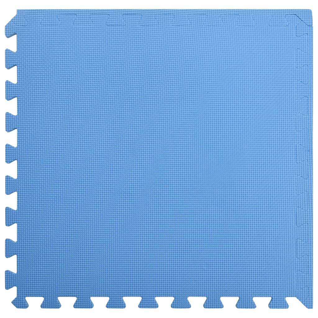 Maty piankowe EVA, zestaw 6 sztuk – 60 x 60 cm, maty wtykowe do fitnessu, jogi, pokoju zabaw – antypoślizgowe maty podłogowe, maty puzzle, 2,16 m², niebieskie