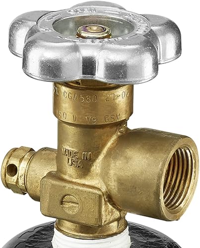 Miniatura 4 de PrimeWeld Botella de 75% argón 25% CO2 80CF  DOT 3AA  Válvula CGA 580 de EE. UU.  La mejor mezcla de gas para soldadura MIG  Cilindros completos y