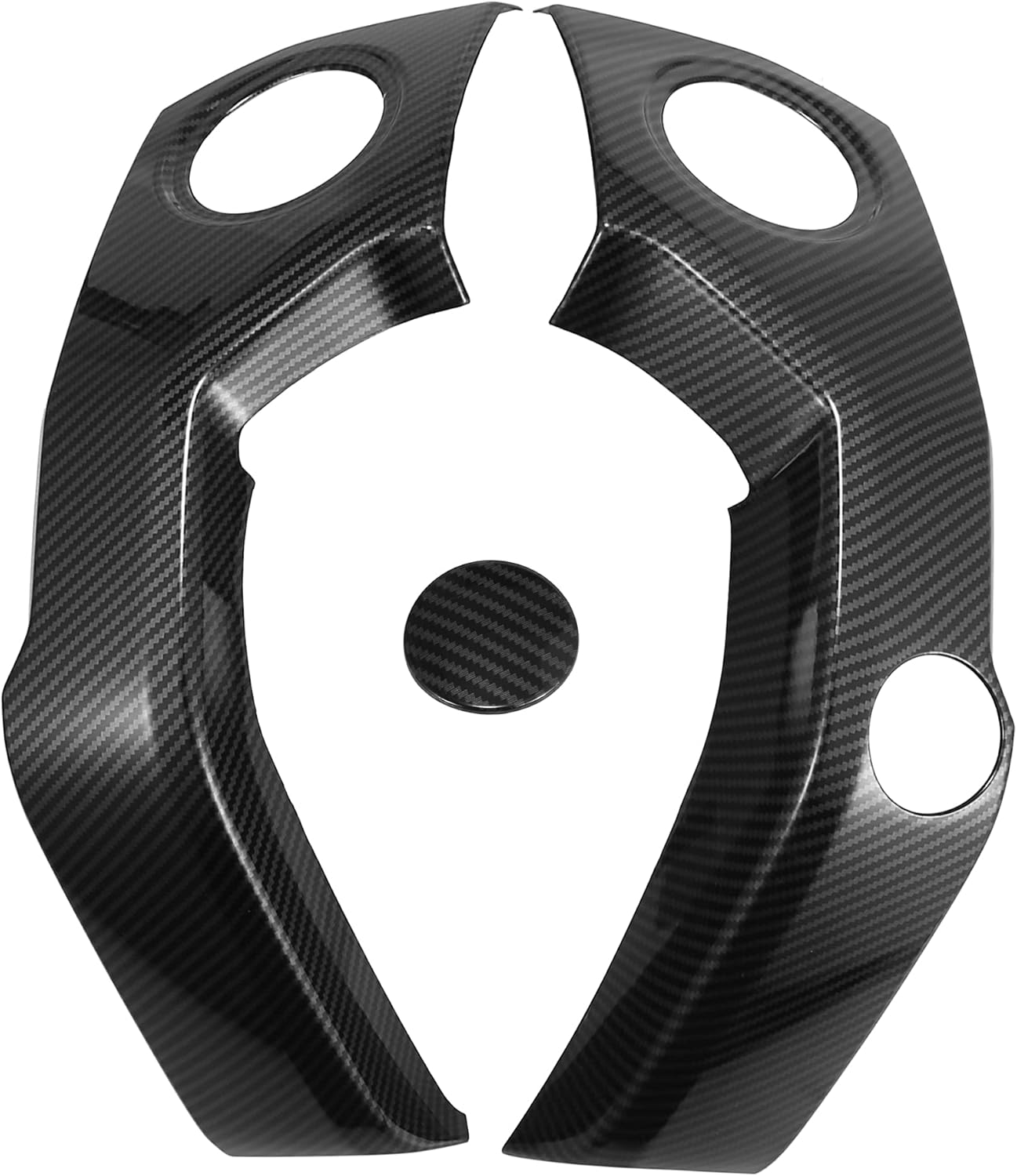 X AUTOHAUX Carbon Fiber Pattern Car Interior Center Console Air Condition Air Outlet Vent Decor Cover Trim Set for Toyota Tundra 2014-2021