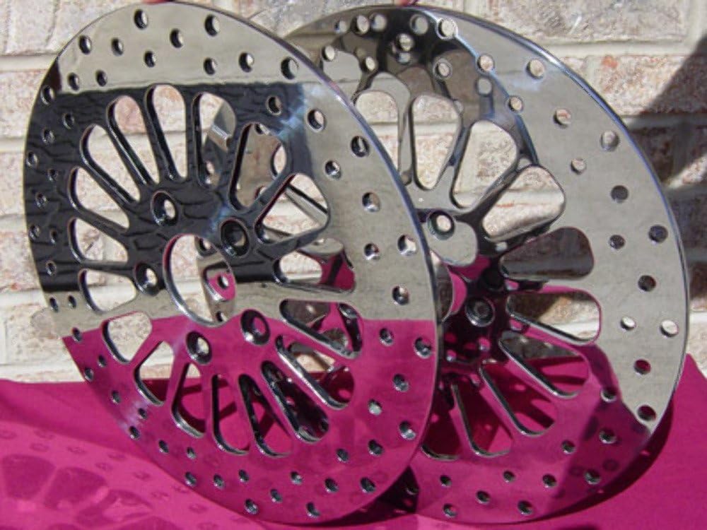 SPOKE FRONT BRAKE ROTOR PAIR PARTS FOR HARLEY BAGGER TOURING