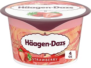 Haagen Dazs Cultured Cream Yogurt Style Snack, Strawberry, 4 oz Cup
