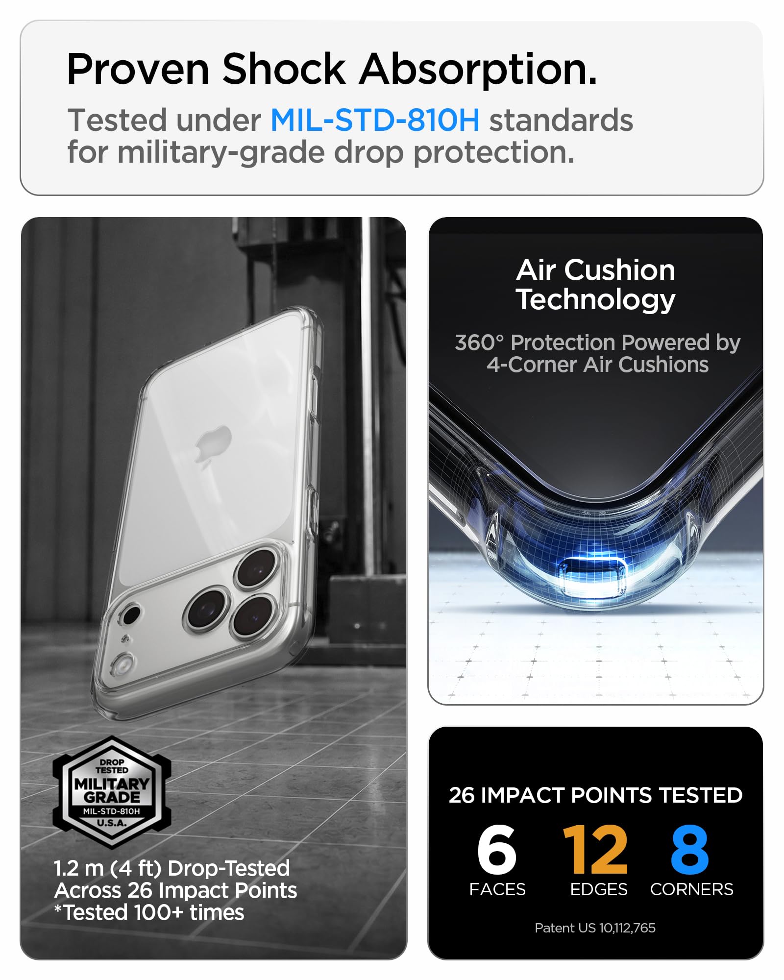 Spigen Ultra Hybrid Case for iPhone 17/18 Pro Max, Crystal Clear — Amazon image 5