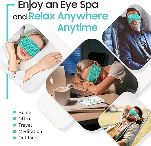 Miniatura 6 de 20 Packs Steam Eye Mask, Heated Eye Mask Disposable Warm Compress for Eyes, Self Heating Moist Heated Eye Masks,Sleep Mask for Home Office Travel,
