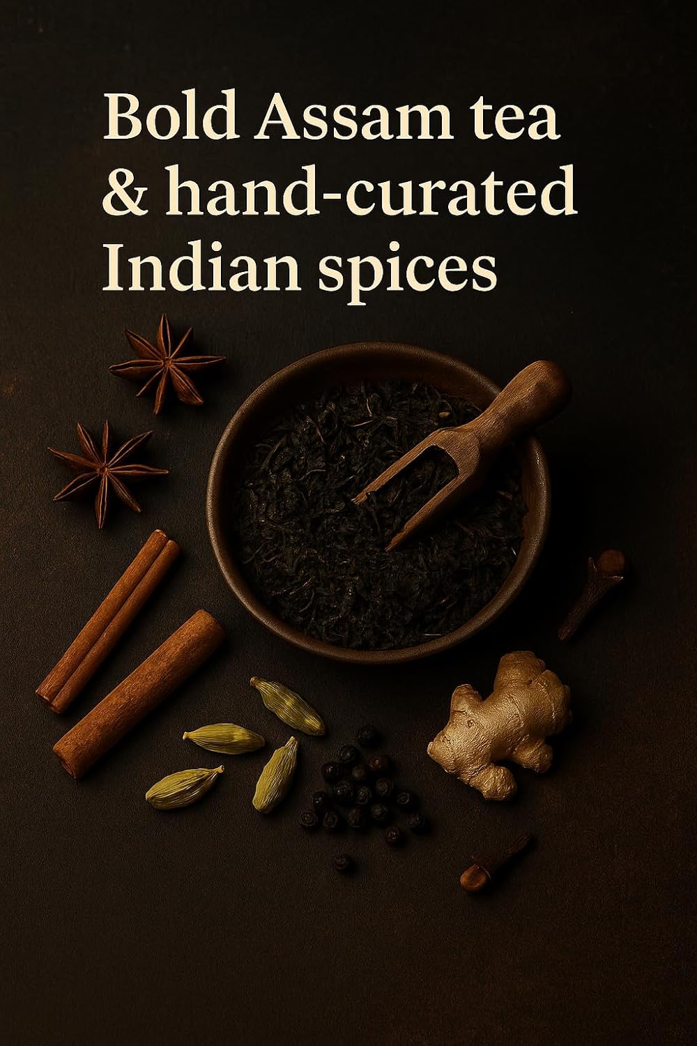 ENCHAITED Authentic Masala Chai Loose Leaf Tea - 100g | Bold Coffee Alternative for Morning Energy | Makes 20-40 Cups | Premium Assam Black Tea with 7 Real Indian Spices | Traditional Masala Chai Blend