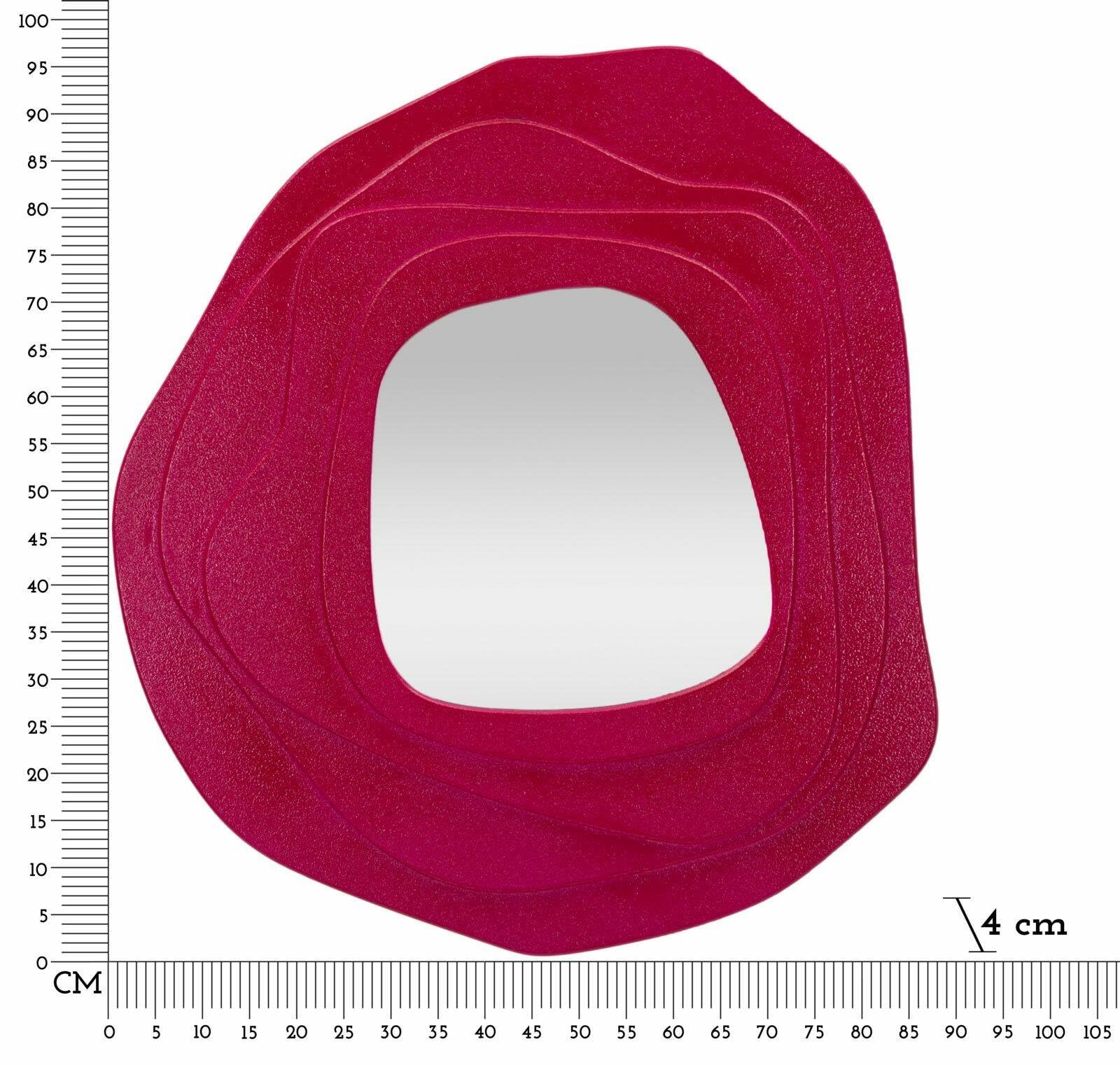 Dmora - Specchio Piracicaba, Specchiera, Articolo d'arredo a muro, Decorazione con specchio, 90 x 4 h97 cm, Fucsia