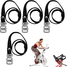 Spin Bike Pedal Straps,4 PCS Nylon Spin Bike Straps,Adjustable Foot Pedal Straps,Anti-slip Bicycle Pedal Straps,Bicycle Pedal Toe Straps for Exercise Spin Bike and Outdoor Bicycle