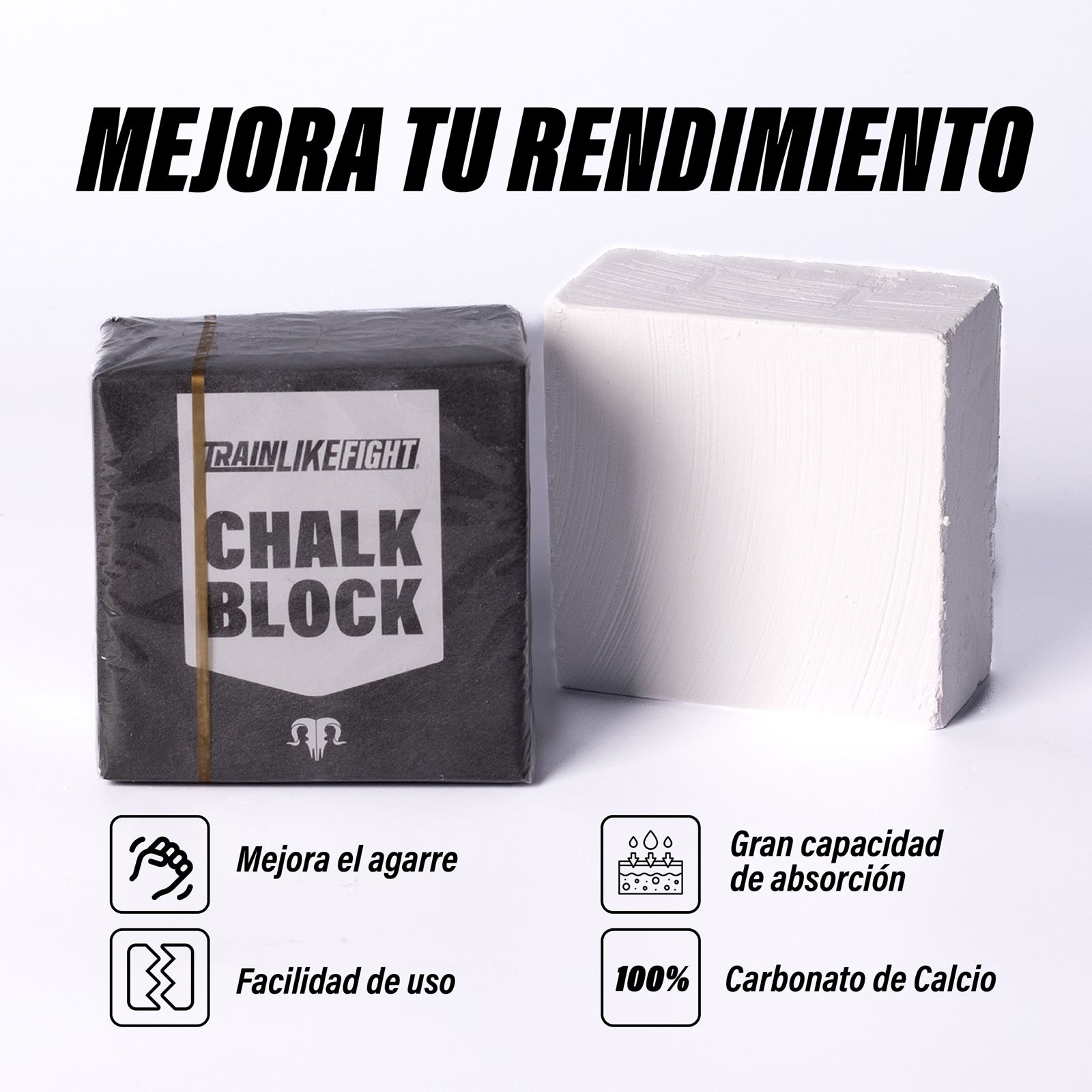 TRAINLIKEFIGHT Magnesio En Bloque 56.7g – Carbonato De Magnesio Puro, Sin Olor Y No Tóxico, Para Escalada, CrossFit, Calistenia Y Pole Dance