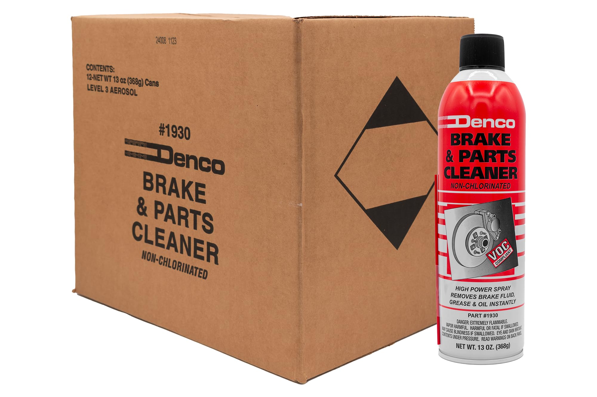 Denco #1930 Brake & Parts Cleaner - 13 OZ Net Wt - 15.3 FL OZ - 12 to 88 Pack (960)