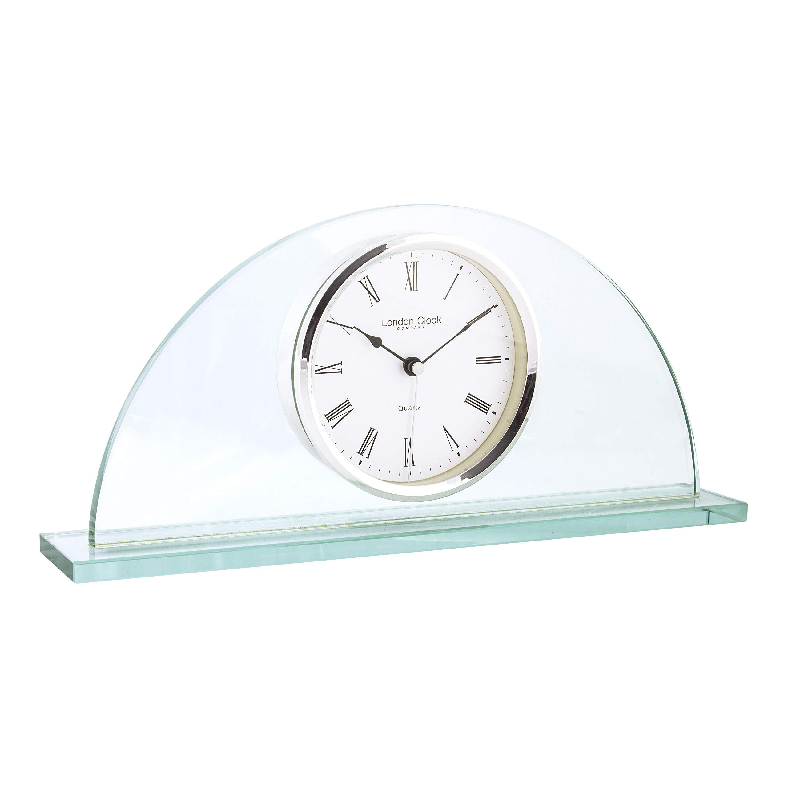 London Clock 3122 Half moon mantel clock, 15.5 x 34 x 6cm