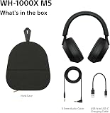 Sony WH-1000XM5 Hard Case Premium Noise Cancelling Wireless Over-Ear Headphones, Bluetooth, Clear Call Quality, Hi-Res Audio, Up to 30hr Battery Life, Includes Hard Case, iOS & Android - Black - 11