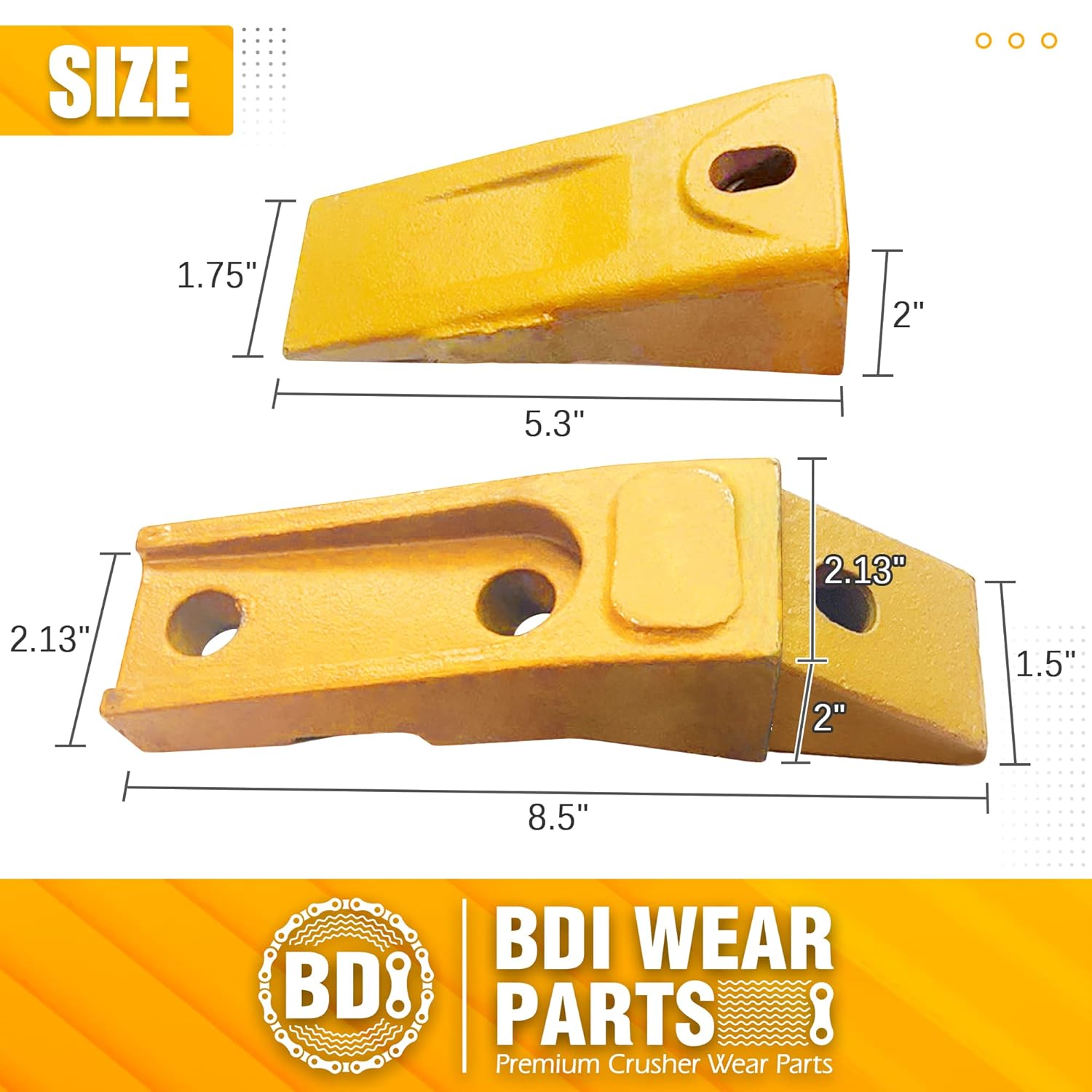 BDI wear Parts 6737322Y Assembly Excavator Bucket Teeth/Bolt on Bucket Teeth Compatible with Bobcat Style Skid Steer Mini Excavator Accessories-5Pk