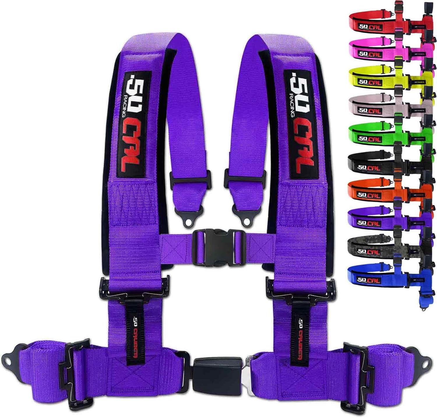 1pc Purple 4 Point Harness for Bucket Seat Push Release 10 Color Harnesses Racing Harness 4 point Race Car Off Road, UTV, RZR 6046