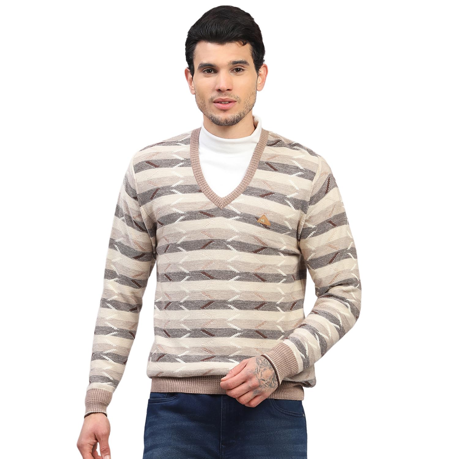 monte carlo Mens Regular Fit Solid Full Sleeve V Neck Pullover | Warm Woolen Sweater for Men |Soft Comfortable Knitted Winter Wear for Men (Pack of 1)-picture-23