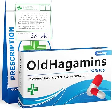 OldHagamins - Milestone Birthday Gifts for Women - Funny Gag Gift for 30th 40th 50th 60th 70th Birthday - Unusual Unique Presents for Her, Mum, Wife, Sister, Retirement, Secret Santa, Stocking Filler
