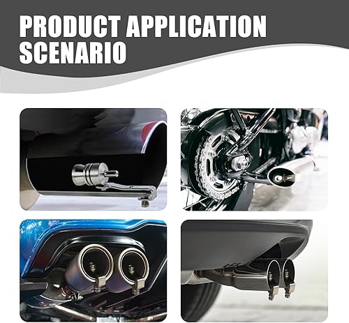 Miniatura 5 de Pack-2 - Silbato turbo para automóvil, simulador de silbato de sonido, silbato de tubo de escape, silbato de cola de metal, fabricante de rugidos de