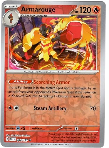 Pokemon - Armarouge 044197 - Llamas de obsidiana - Lámina inversa - Tarjeta individual