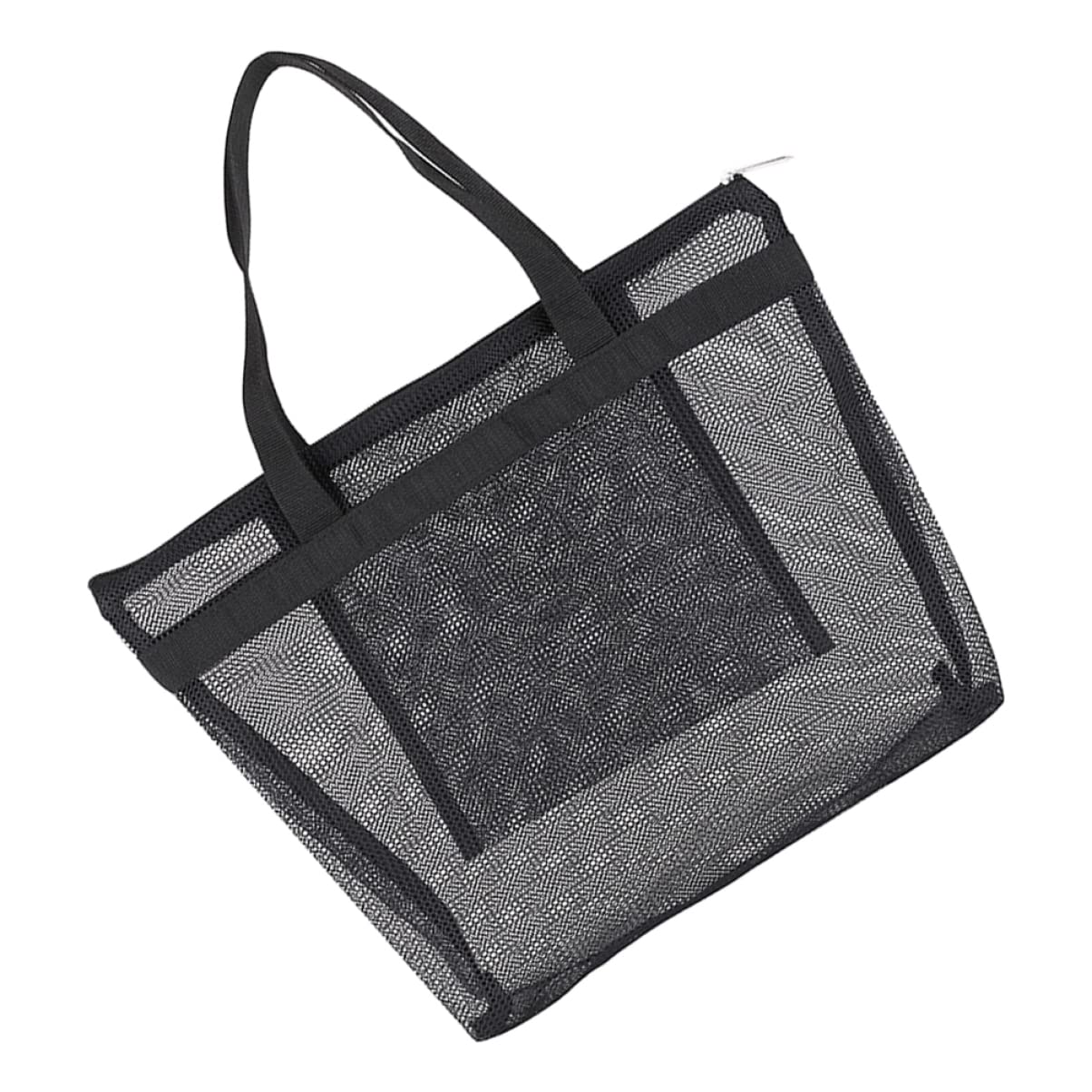 BELLIFFY Portable Mesh Shower Tote Bag Lightweight Travel Toiletry Bag for Spa Gym Beach Convenient Opening Design for College Campers Swimmers Black