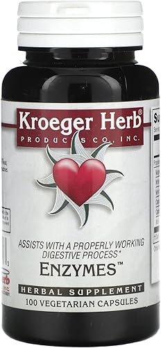 Kroeger Herb Enzymes Veggie Capsules, 100 unidades
